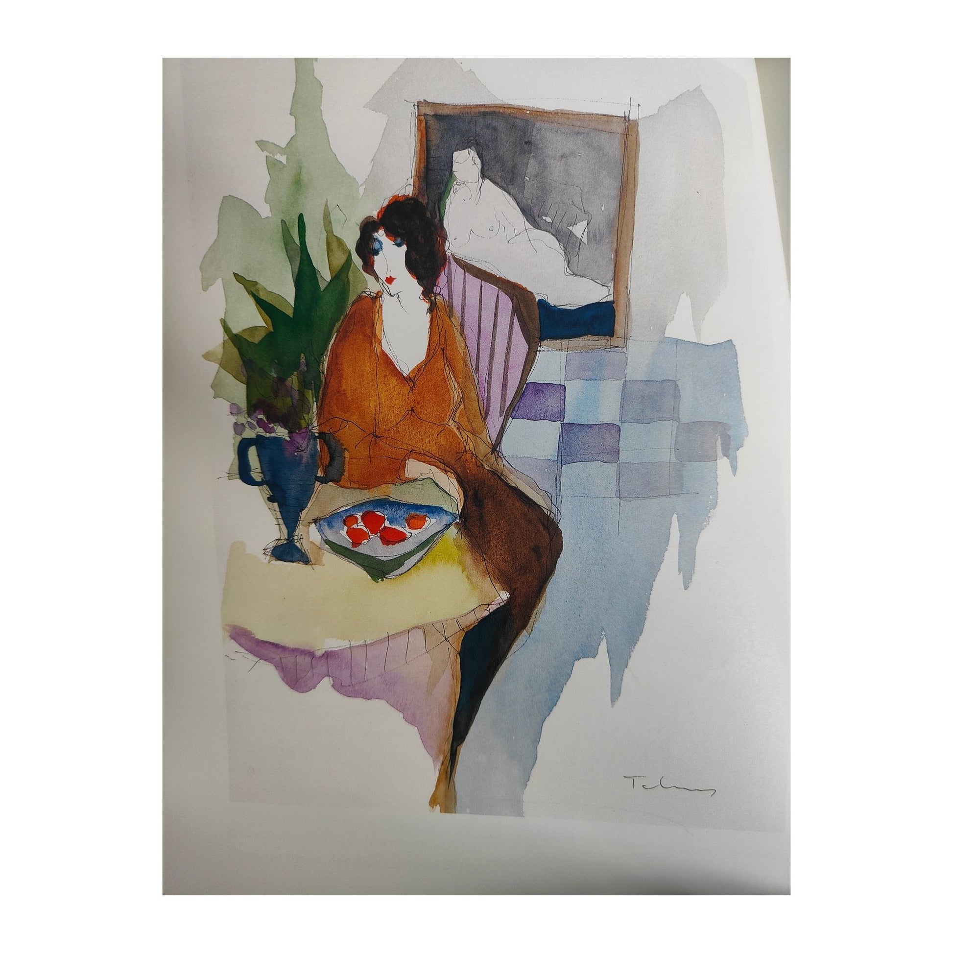 Catalogue Works on Paper d’Itzchak Tarkay, signé au stylo et justifié H.C. 4/50, édition Perry Art Gallery New York, œuvre rare pour collectionneurs d’art.