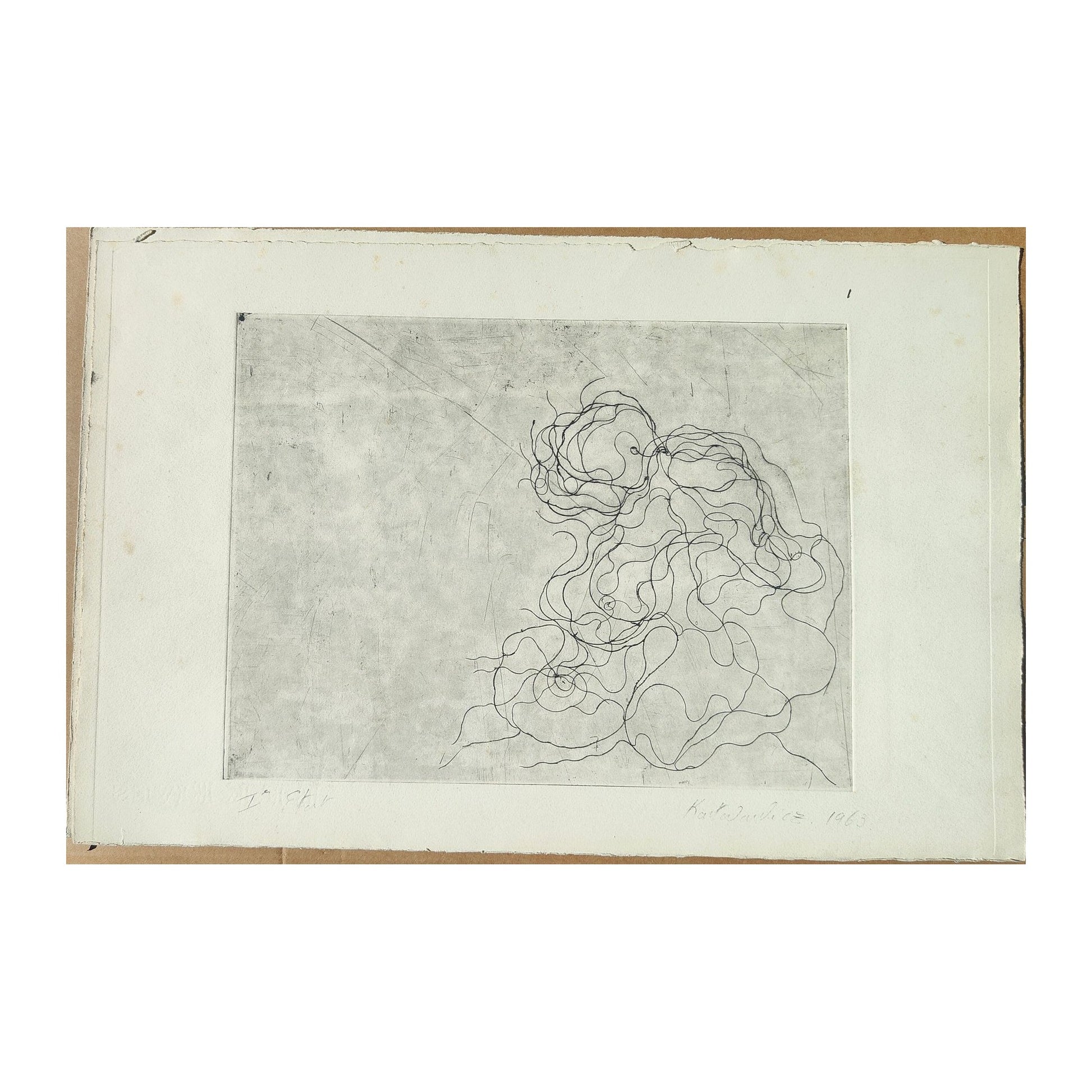 Image traitée - femme accroupie- Serge Kantorowitz