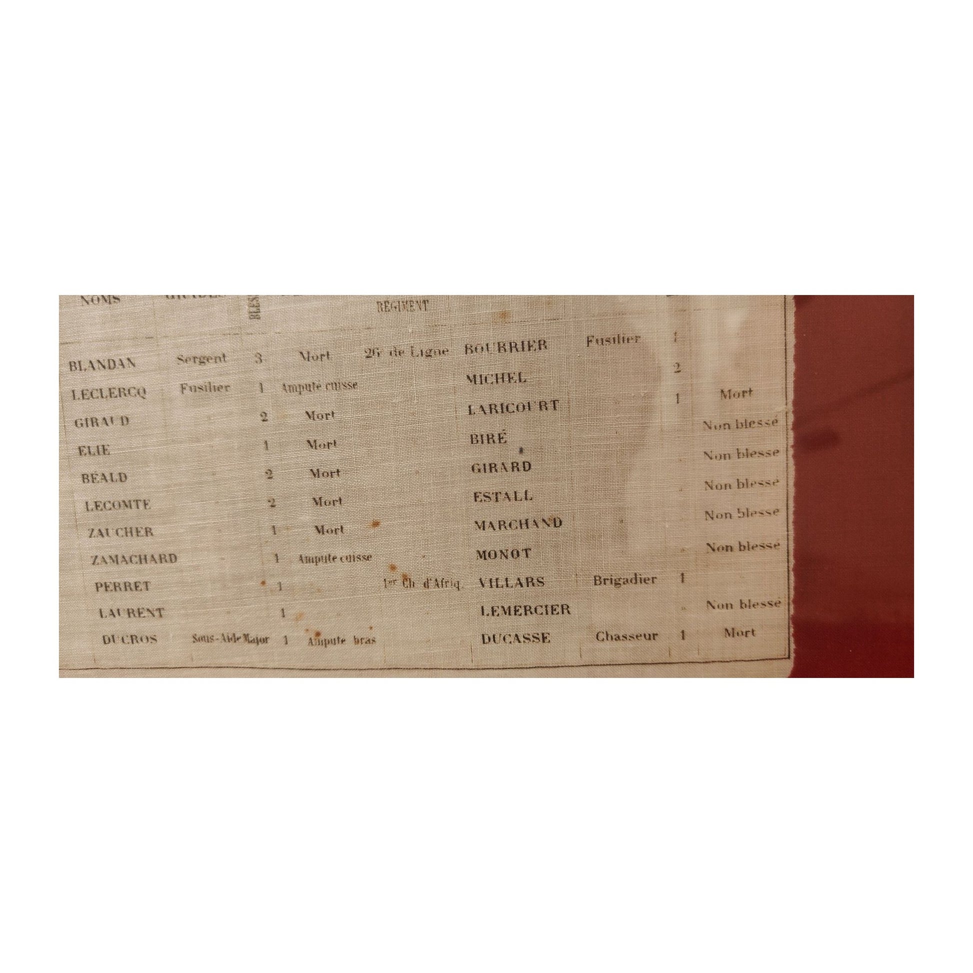 Image traitée - Mouchoir commémoratif – Béni‑Méred (1842)