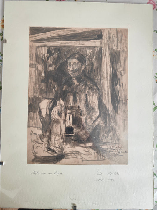 Mineur au repos- Jules Adler ( 1865-1952)