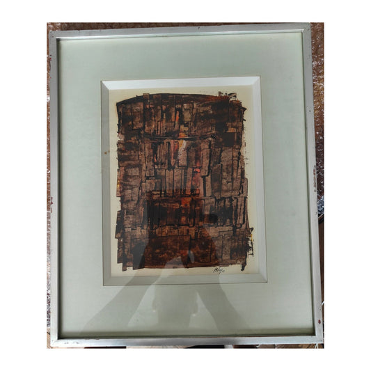 Œuvre originale Composition d’Orlando Pelayo Entrialgo, réalisée en technique mixte sur papier, signée et encadrée, disponible à la vente.