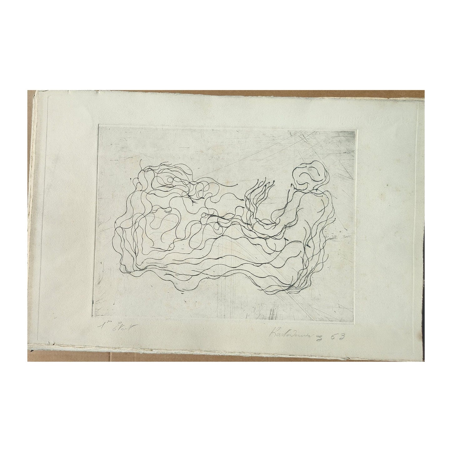 Image traitée - femme demi allognée- Serge Kantorowitz