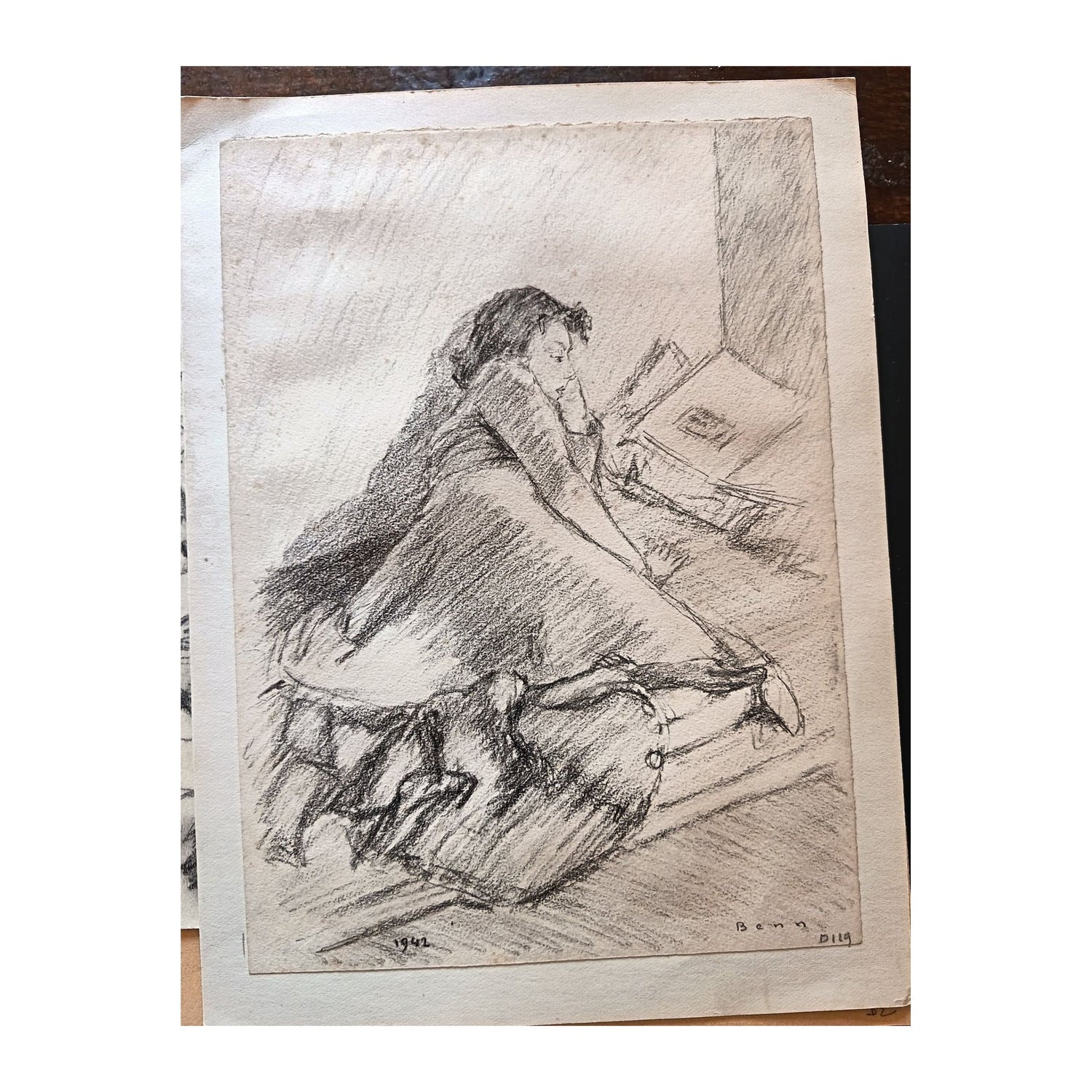 Image traitée - femme lisant- Benn ( Bentsion Rabinowicz 1905-1989)