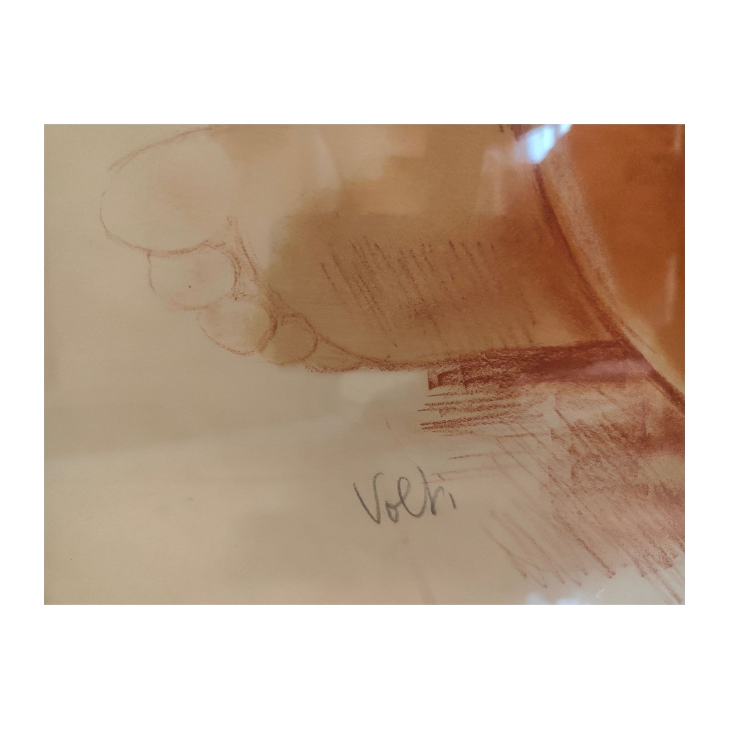 Image Lithographie sanguine Nu de dos d’Antoniucci Volti, signée et numérotée 74/125, œuvre raffinée et sensuelle encadrée sous verre, idéale pour collectionneur d’art. - nu de dos-antonniucci Volti