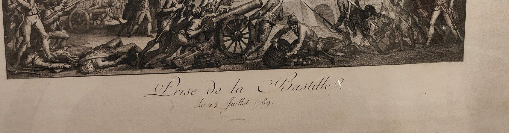 Image traitée - La prise de la Bastille -gravure C Chardon