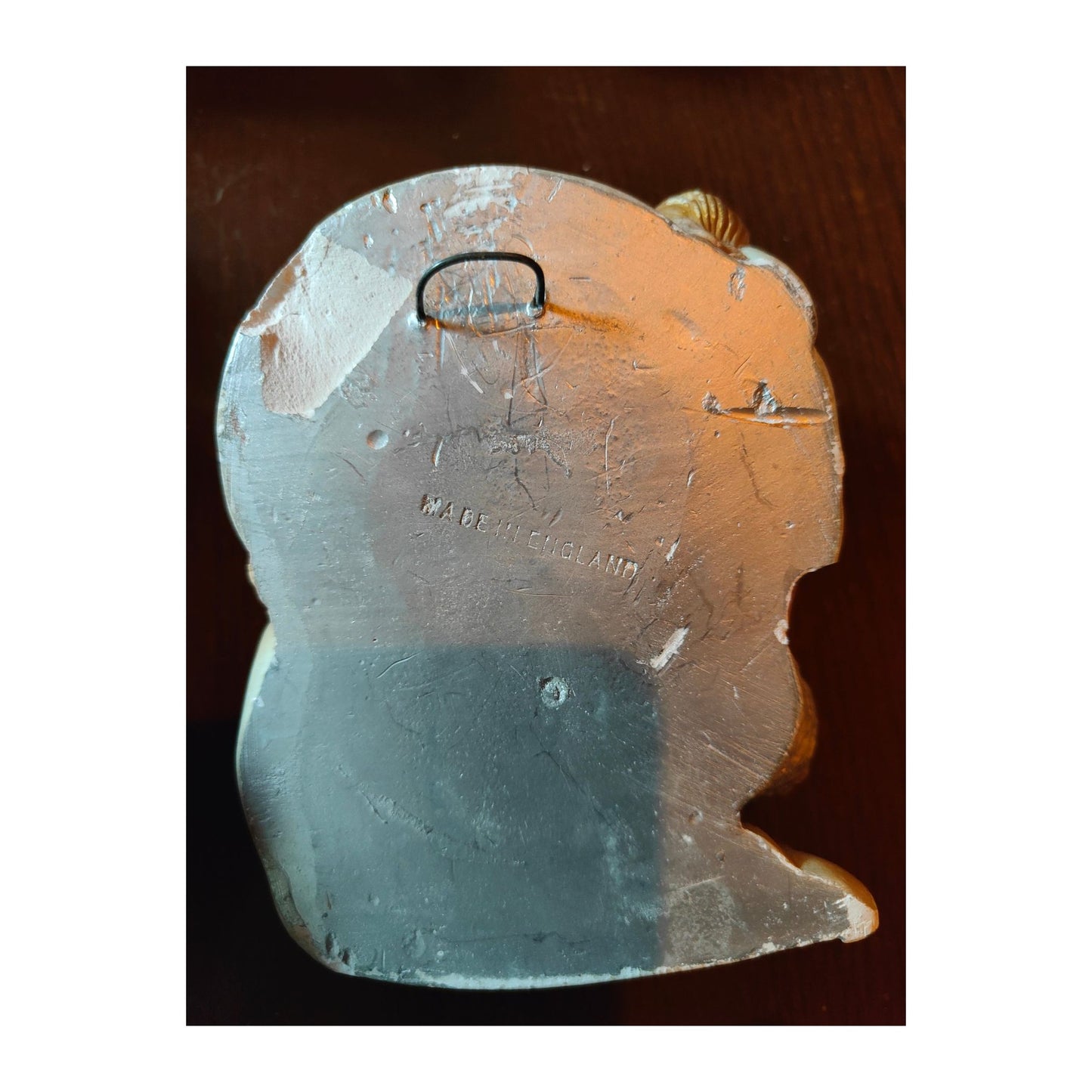 Figurine Bossons Bédouin en plâtre peint à la main, production arrêtée dans les années 90, pièce rare et authentique de collection, 12 × 15 × 9 cm.