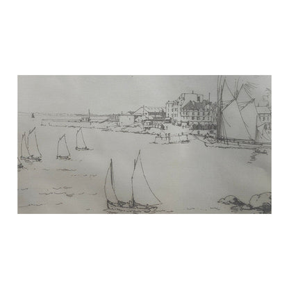 Image traitée - Eugène Béjot (1867-1931) Les Sardiniers de Concarneau, 1927  Eau-forte originale, épreuve avant le trait carré