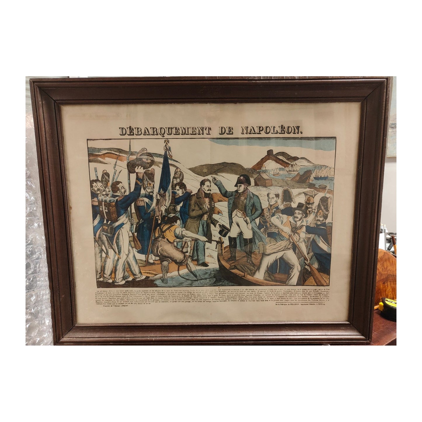 Image traitée - Debarquement de Napoléon- Pellerin Epinal