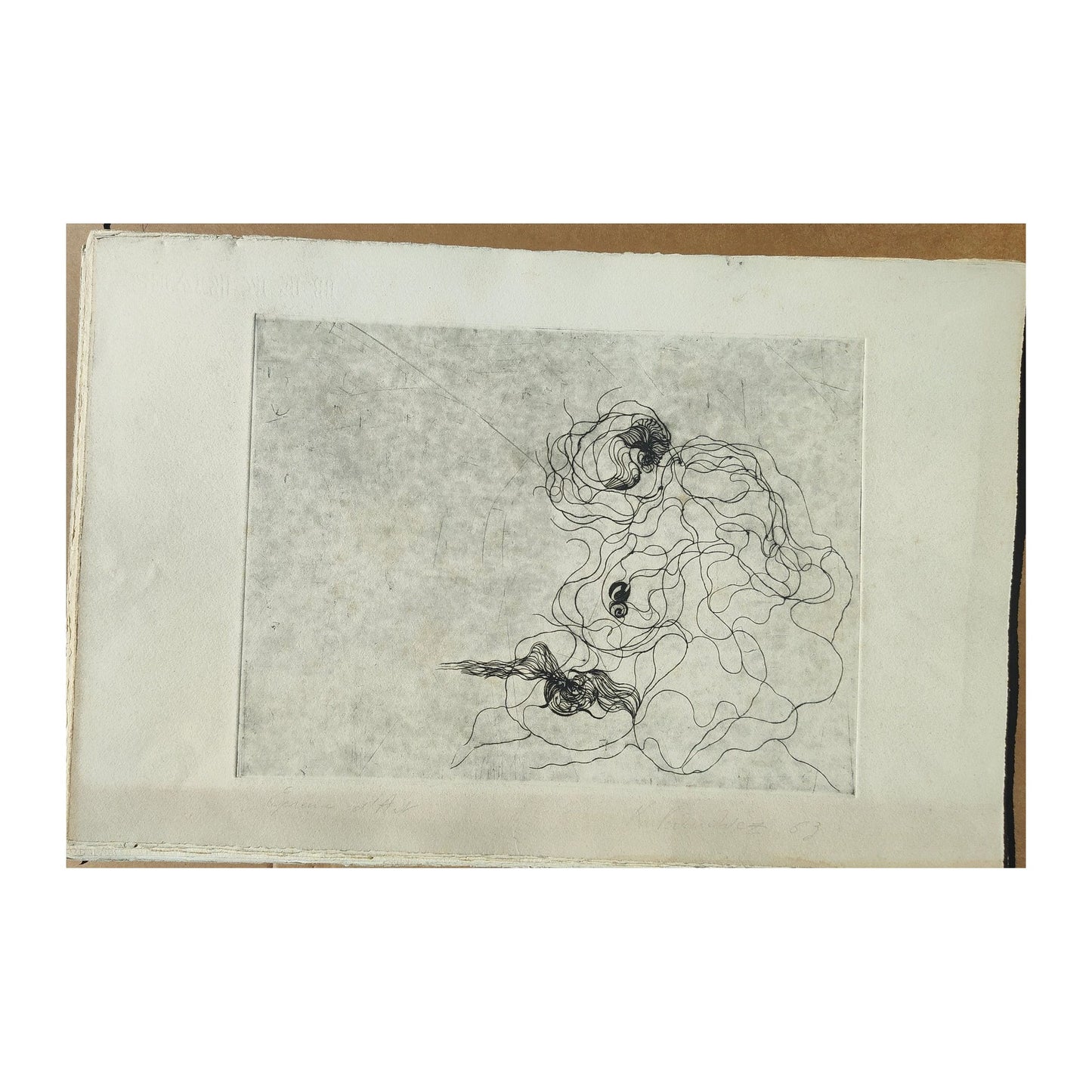 Image traitée - nu agenouillé- Serge Kantorowitz