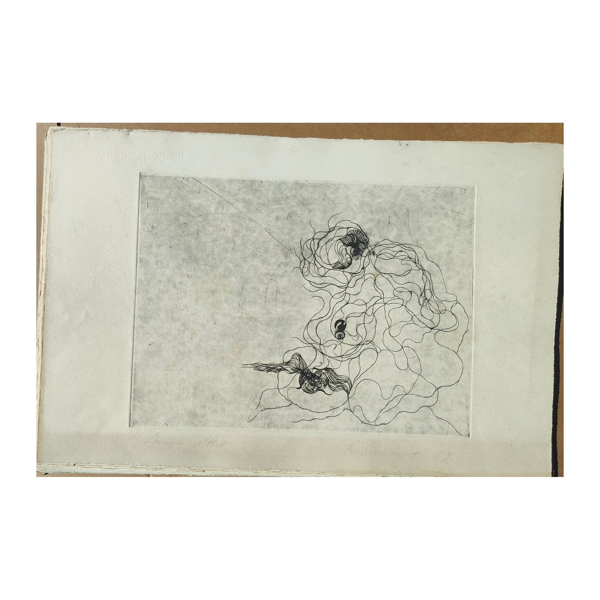 Image traitée - nu agenouillé- Serge Kantorowitz