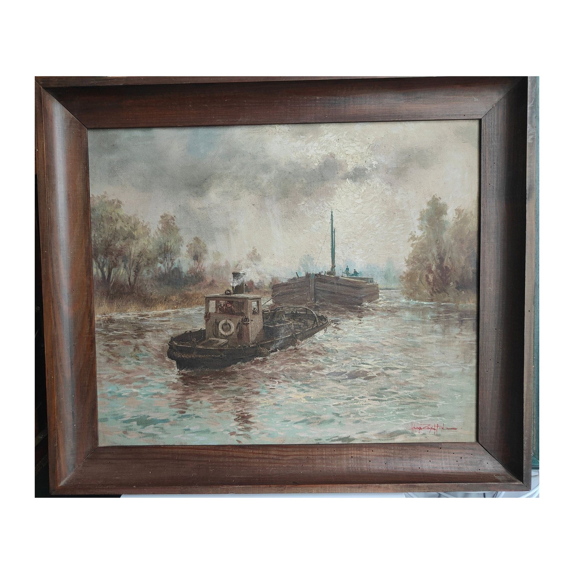 Image traitée - remorque (loire inférieure)- léon  abramovich Zeytline (1885-1962)