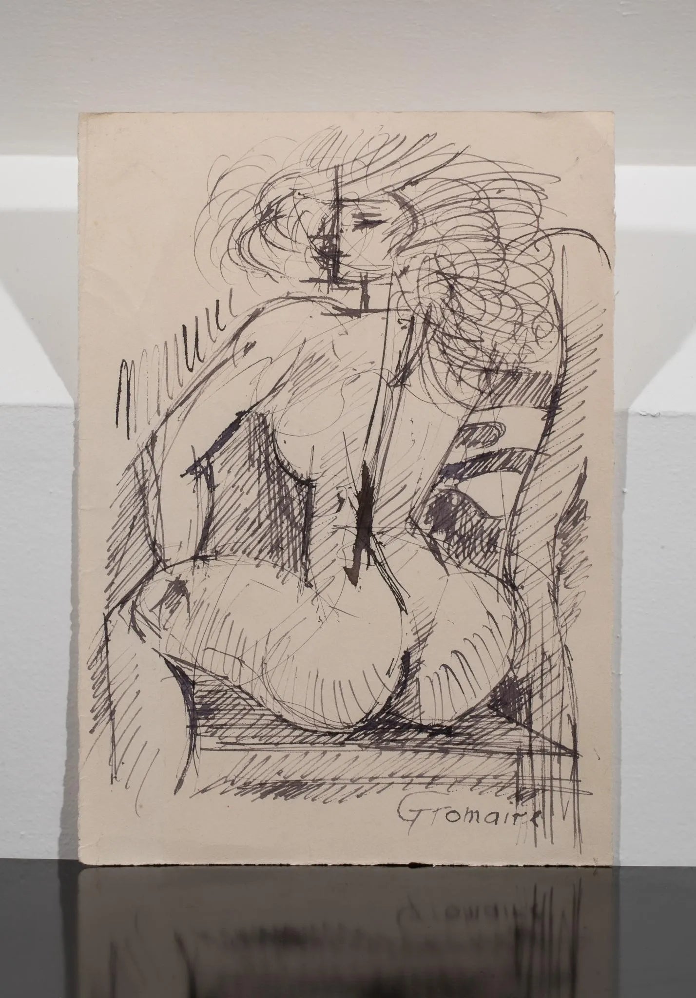 nu féminin-Marcel Gromaire (1892-1971) encre de chine