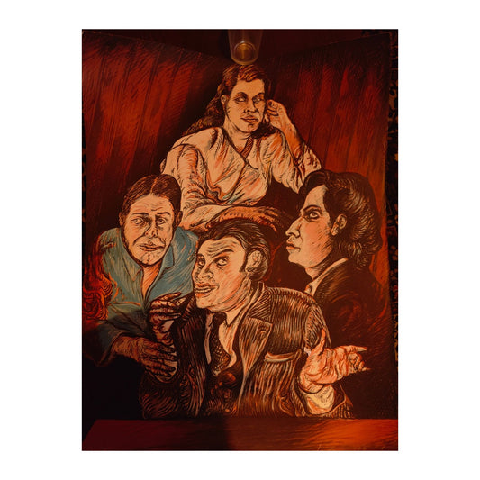 Lithographie originale Discussion de Pincas Moreno, signée et numérotée 95/150, tirage en couleurs sur papier, œuvre moderne expressive à collectionner.