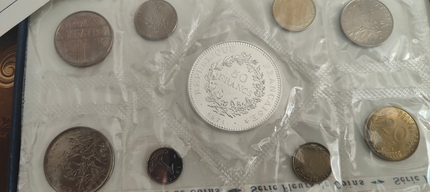 Coffret Fleur de Coin année 1974, Monnaie de Paris